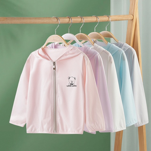Children's sun protection clothes ice silk 2023 new fashionable girls' clothes summer thin cartoon jacket for boys and girls