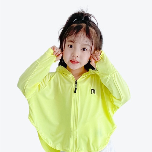 Children's sun protection clothes UV protection summer bat shirt girls skin clothes boys ice silk thin baby sun protection clothes