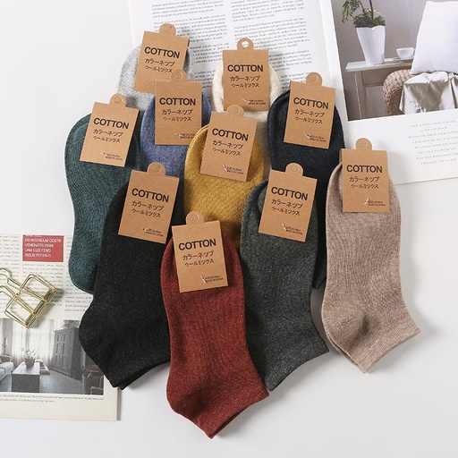 One-piece hairdryer men's solid color cotton boat socks short tube socks casual men's short socks prevent falling off cotton Zhuji socks wholesale