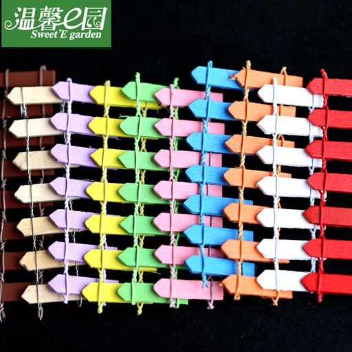 Micro-landscape small ornaments Succulent wooden fence Fence White mini small fence Small ornaments