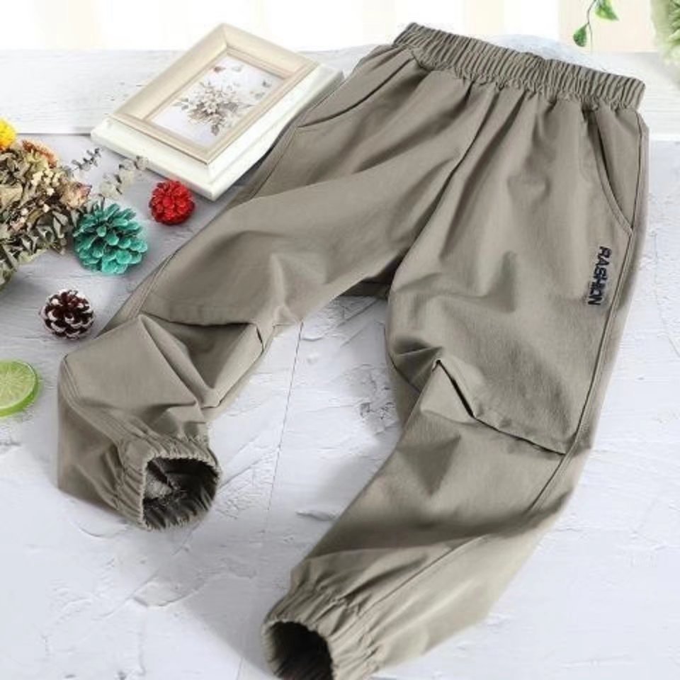 Boys' Sport Pants Boys 2023 New Thin Summer Mosquito Repellent Pants Medium Large Children's Loose Legs Long Pants Trendy Autumn