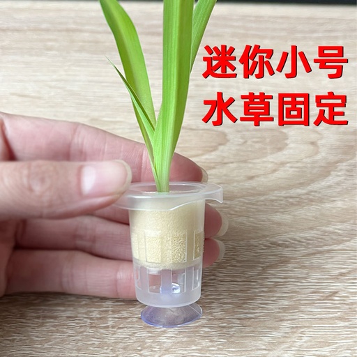 Fish tank hydroponic planting basket pot planting fixture green ivy planting cup water plants hydroponic plant suction cup landscaping accessories